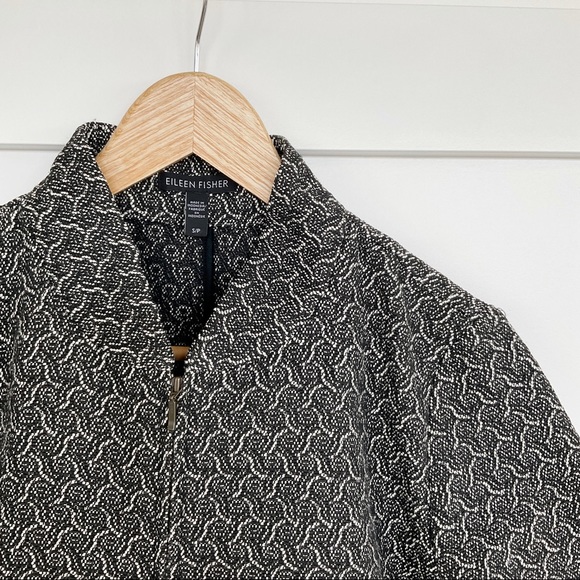 Eileen Fisher Jacquard Flight Jacket - Picture 4 of 9